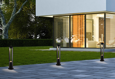 Lampa Ogrodowa Oprawa Zewnętrzna Stojąca Słupek LED 9W 410lm 3000K Ciepła Czarna Wodoodporna IP54 MONTERREY LED 9507 Nowodvorski