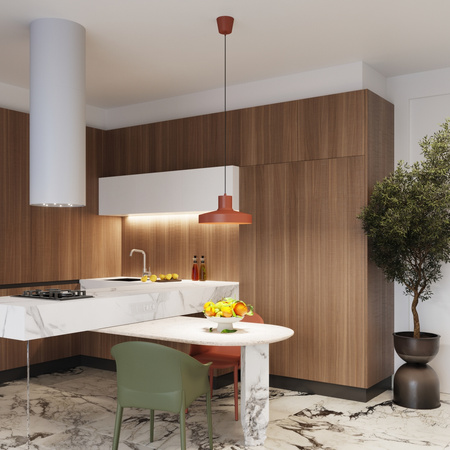 Lampa Wisząca Sufitowa E27 Ochra czerwona BILO Crimson SL.1706 Sollux