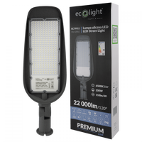Lampa Uliczna Drogowa LED 200W 22000lm 6500K Zimna IP65 110lm/W PREMIUM Ecolight
