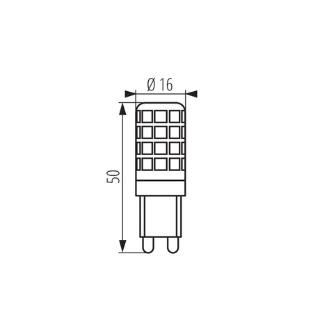 Żarówka LED G9 3.5W = 34W 385lm 6500K Zimna ZUBI Kanlux