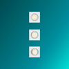 3x Oprawa Podtynkowa Wpuszczana LED GU10 Ruchoma Aluminiowa Kwadratowa Biała Peridot Philips