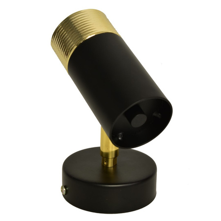 Lampa Ścienna Kinkiet DANI Czarna Złota 1xGU10 Milagro