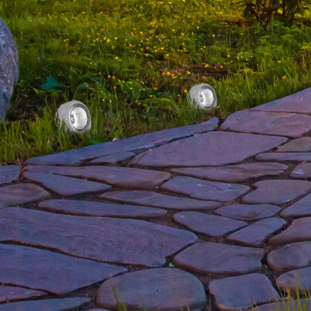 Lampa Solarna LED Ogrodowa Kamień SOLARNY 6500K Czujnik Zmierzchu Zewnętrzny