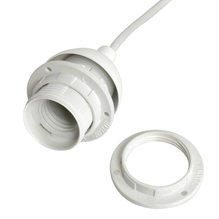 Lampa wisząca LUPO 1xE27 Geometryczny Kształt Loft Biała Złota MLP6266 Milagro Metal