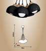 Lampa wisząca w stylu skandynawskim sufitowa czarna MiLAGRO DAMA 5x E27 Drewno + metal
