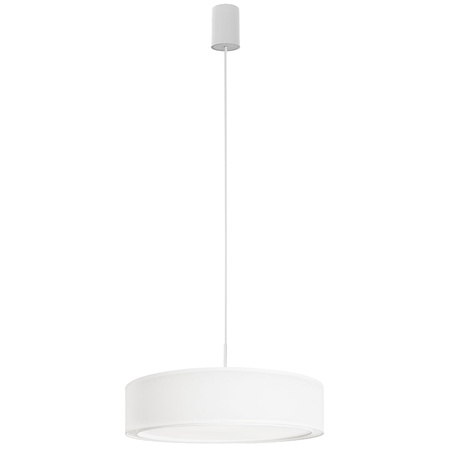 Lampa Sufitowa MIST 8942 Nowodvorski Biała 3xE27 Wisząca Okrągła PCV+Stal 50 cm Minimalistyczna