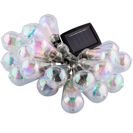 Girlanda Solarna Ogrodowa 20x LED Łańcuch Świetlny Ozdobne Kuleczki 5.8m