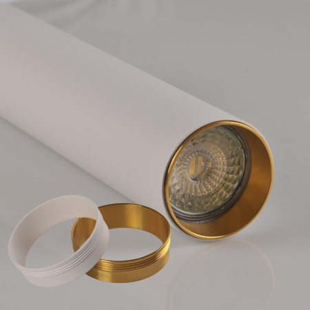 Zestaw Szyna Oświetleniowa Szynoprzewód 1m + 3x Reflektor Szynowy GU10 MARIBEL Biały + Złoty