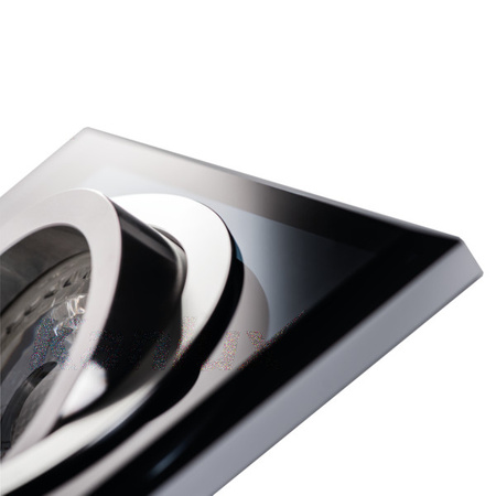 Oprawa sufitowa kwadratowa halogenowa Ruchoma szklana MORTA MR16 GU10 czarna Kanlux