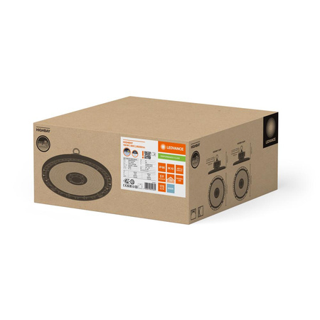 Lampa LED Oprawa Przemysłowa 150W 26250lm 6500K Zimna Ściemnialna Czarny IP66 IK10 High Bay Gen 5 Ledvance