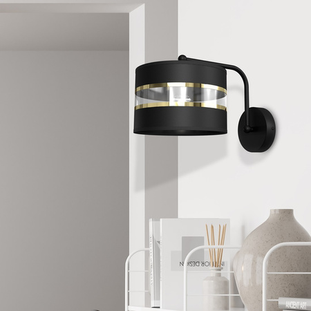 Lampa Ścienna Kinkiet ULTIMO Czarna 1xE27 Milagro