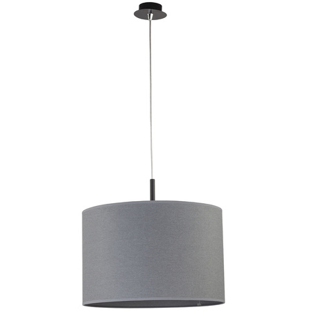 Lampa Sufitowa ALICE 6816 Nowodvorski Szara E27 Wisząca Materiał+Stal 47 cm Nowoczesna