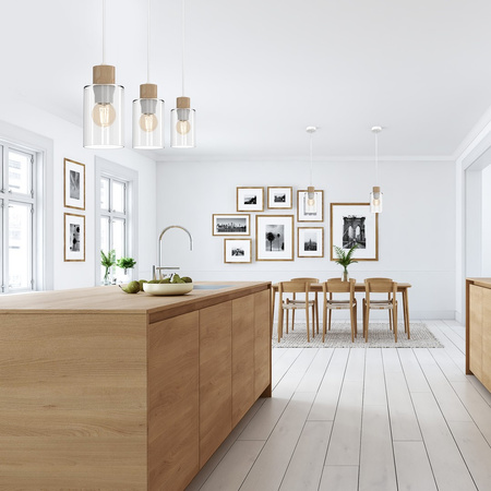 Lampa Wisząca Sufitowa MADERA 3xE27 Listwa Milagro