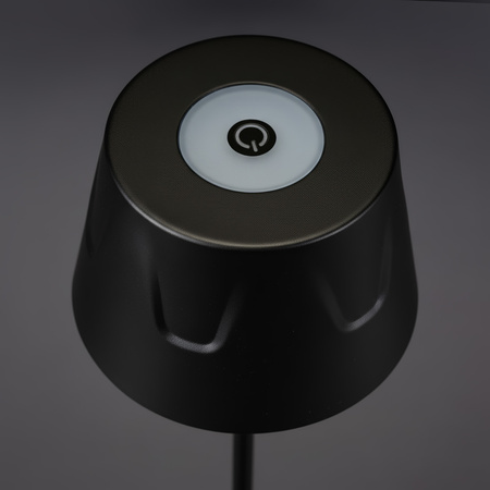 Lampa Ogrodowa LED Stojąca Ozdobna Stołowa Nocna USB Ściemnialna Dotykowa Czarna FIORA LUMILED