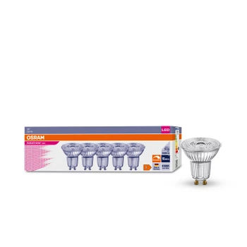 5PAK Żarówka LED GU10 4,5W = 50W 350lm 4000K Neutralna 36° CRI90 ŚCIEMNIALNA OSRAM Parathom