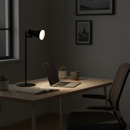 Lampka biurkowa stołowa 4,2W LED BERG czarna 3000K GOLDLUX (Polux)