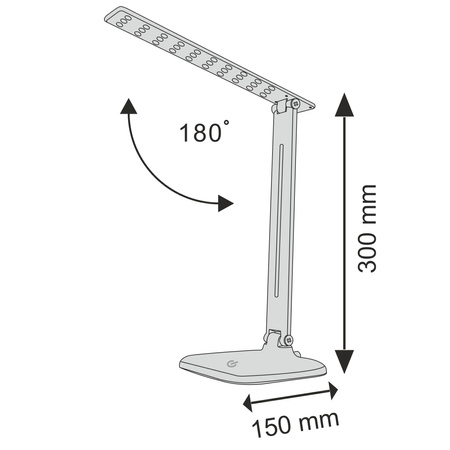 Lampka biurkowa szkolna Jowi Y1096 biała ciepła 9W GOLDLUX (Polux) lampka na biurko