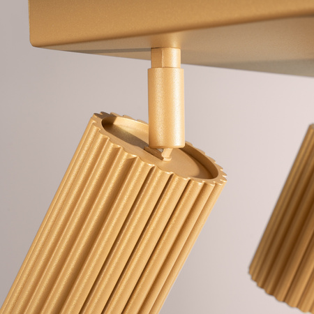 Lampa Sufitowa Reflektor Tuba Spot 4x GU10 Złota Karbon Deep Space SL.1564 Sollux