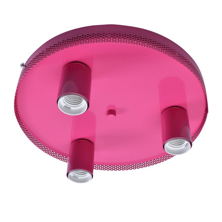 Lampa dziecięca sufitowa różowa Żyrandol dla dzieci Gwiazdki STAR 3xE27 Metal i kryształki Milagro