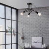 Lampa Sufitowa CAMILLA 3xE27 Czarna Loftowa LM-3.79 Lamkur
