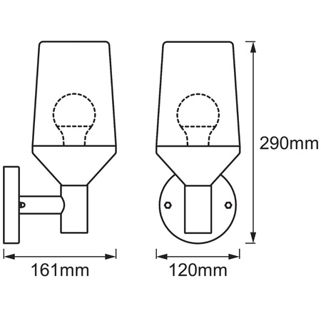 Lampa Ogrodowa Zewnętrzna Kinkiet Elewacyjny LED IP44 Srebrny Endura Ledvance