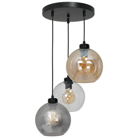 Lampa wisząca SOFIA MIX 3xE27 MLP6585 Wielobarwny Klosz Kula Milagro Metal + Szkło