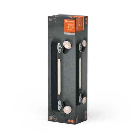 Lampa Sufitowa LED Ścienna Reflektor Kinkiet Ozdobny Oświetleniowy 20W Czarny LEDVANCE