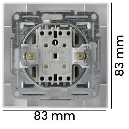 Włącznik Żaluzjowy Roletowy z Ramką Podwójny Asfora Biały