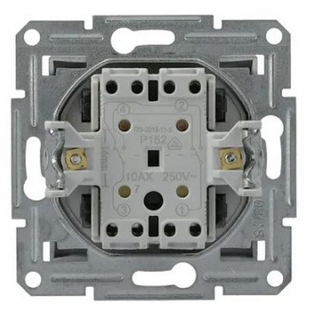 Włącznik Światła Pojedynczy Krzyżowy Jednobiegunowy bez Ramki Podtynkowy Asfora IP20 Antracyt