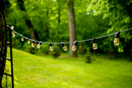 Girlanda Ogrodowa Zewnętrzna Łańcuch Świetlny 10m 10x E27 Żarówki 1,3W 2200K NARCI Lumiled