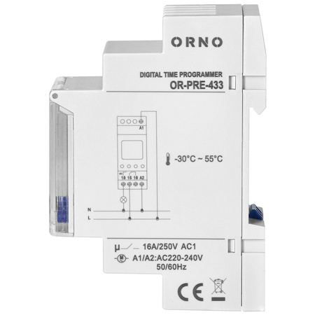 Programator Czasowy Włącznik Wyłącznik LCD Cyfrowy 52 Programy OR-PRE-433 ORNO