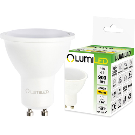 Oprawa Natynkowa HALOGENOWA Aluminiowa Chrom SPOT TUBA 8,4cm + Żarówka LED GU10 10W 3000K Lumiled