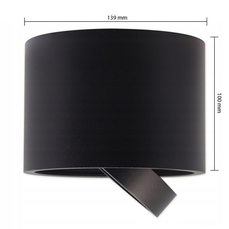 Oprawa Natynkowa Halogenowa Tuba Reflektor Spot GU10 Okrągła Ruchoma Czarna Masterled