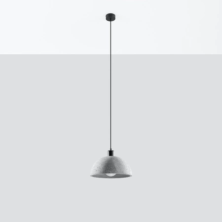 Lampa Sufitowa Wisząca Zwis E27 Okrągła Szara Industrialna Pablito Sollux