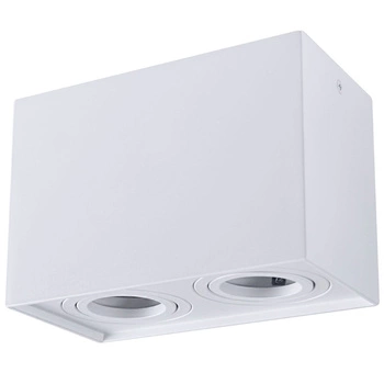 Oprawa sufitowa natynkowa Hadar Q2 2xGU10 ruchoma prostokąt biała