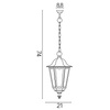 Lampa Ogrodowa Zewnętrzna Wisząca LED Retro Midi K 1018/1/M E27 Su-Ma