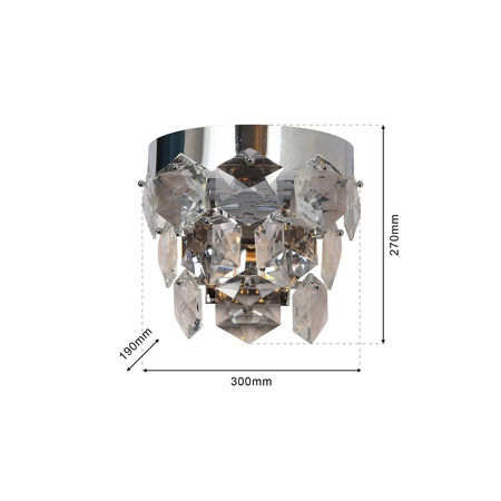 Lampa Ścienna Kinkiet GRACE Chrom 2xE14 Milagro