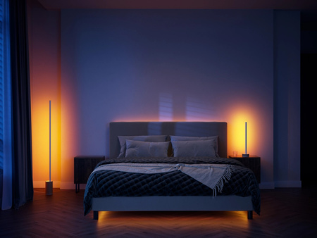 Lampka Biurkowa LED Stołowa Nocna Gradient 11.8W 1040lm IP20 White and Color Ambiance RGB + TW Dąb Biała 55cm Inteligentna SMART Zigbee Bluetooth Signe Philips HUE