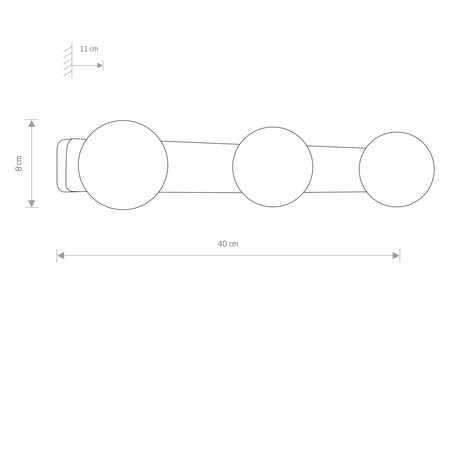 Kinkiet Ścienny Lampa Natynkowa 3x G9 Chrom Wodoodporna Łazienkowa IP44 Nowoczesna BRAZOS 6951 Nowodvorski