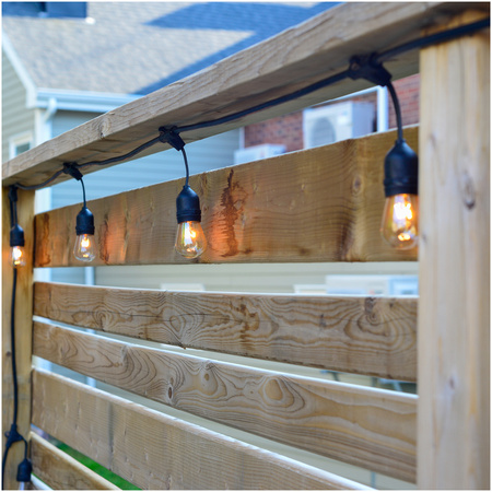 Girlanda Ogrodowa Zewnętrzna Łańcuch Świetlny 500lm 2700K Ciepła 20x E27 Czarna IP44 20m Baja Kobi