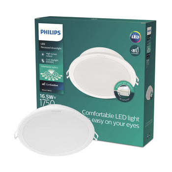 Panel LED Oprawa Podtynkowa Wpuszczana MESON 16.5W 6500K 16.5cm Okrągła Downlight PHILIPS