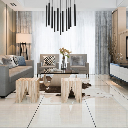 Lampa Wisząca Sufitowa MONZA Czarna 11xG9 max 8W LED Milagro