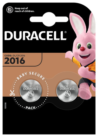 BATERIE Pastylkowe GUZIKOWE Duracell DL-2016 Blister 2SZT