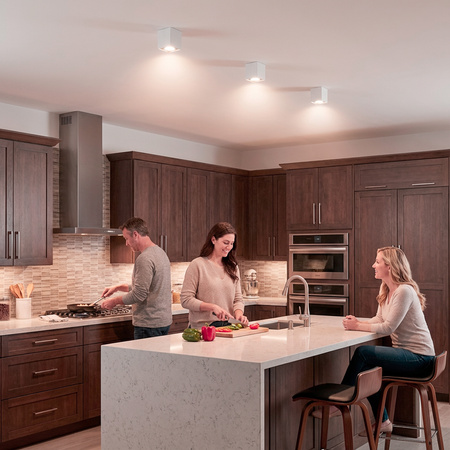 Oprawa Natynkowa HALOGENOWA Spot Tuba Ruchoma GU10 Kwadratowa Biała 84mm AMAT-M LUMILED