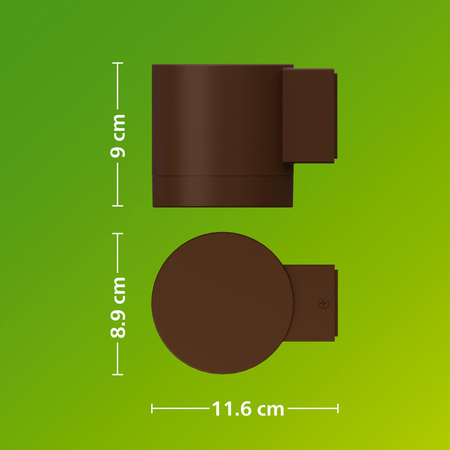 Kinkiet Ogrodowy Lampa Zewnętrzna Elewacyjna LED GU10 IP44 Brązowa Fylx Philips