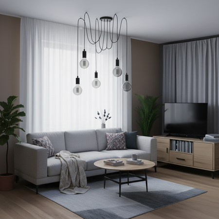 Lampa wisząca sufitowa ARANE PAJĄK 5 ramion do LED 5x E27 LUMILED