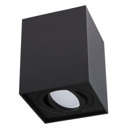 Oprawa Natynkowa HALOGENOWA Spot Tuba Ruchoma GU10 Kwadratowa Czarna 115mm AMAT-L LUMILED