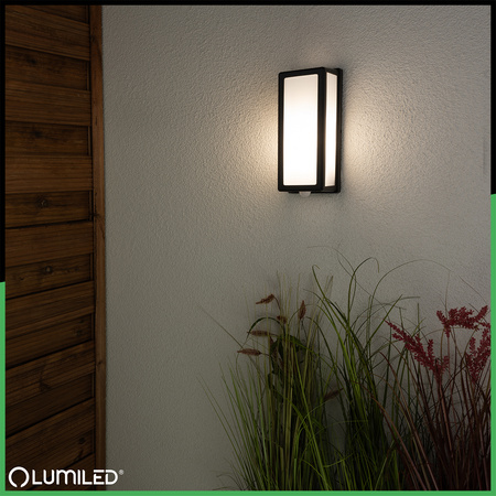 Lampa Ogrodowa Kinkiet Elewacyjny E27 Prostokątny Czujnik Ruchu DOMLO LUMILED