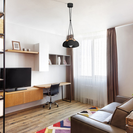 Lampa Wisząca Sufitowa DAMA Czarna 3xE27 Milagro