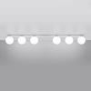 Lampa Sufitowa Listwa Oświetleniowa 6x G9 Kula Biała Nowoczesna Yoli Sollux
